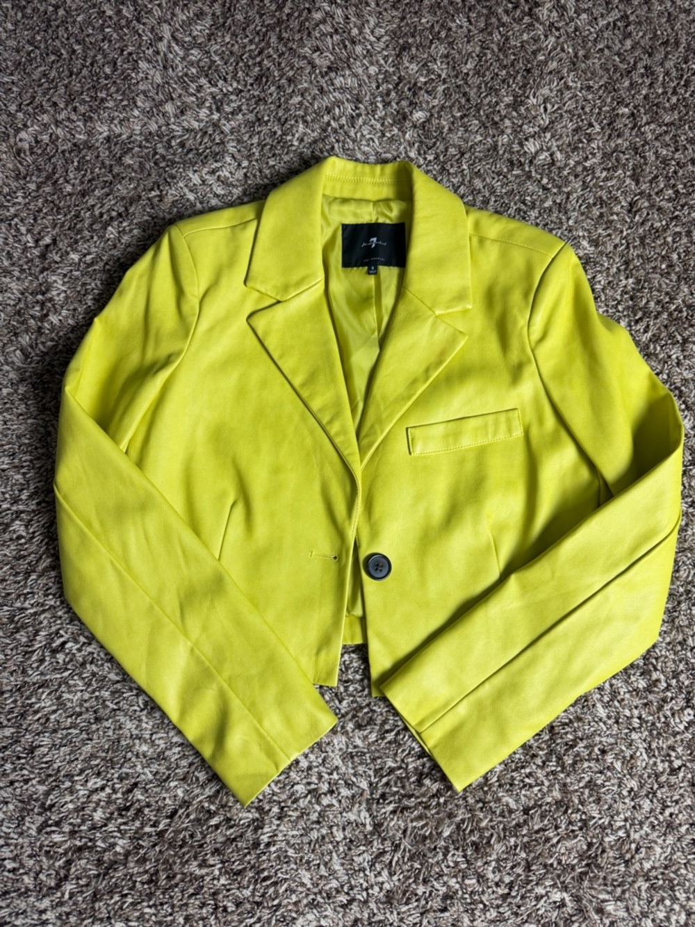 7 For All Mankind Neon Yellow Jacket